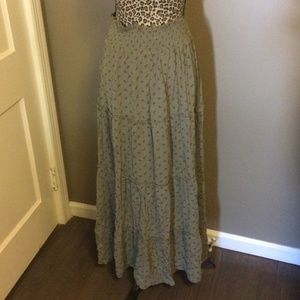 Mossimo Boho Maxi Skirt Green Jrs Size Large